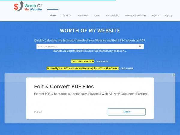 worthofmywebsite.com